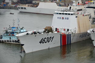 中国新建轻护版海警船扎堆港口